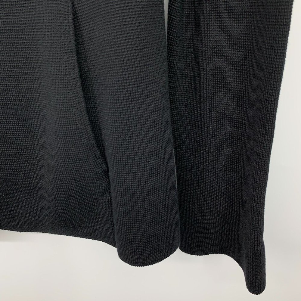 Eileen Fisher Jacket Black Silk Cotton Blend Blazer Pockets - Picture 3 of 9